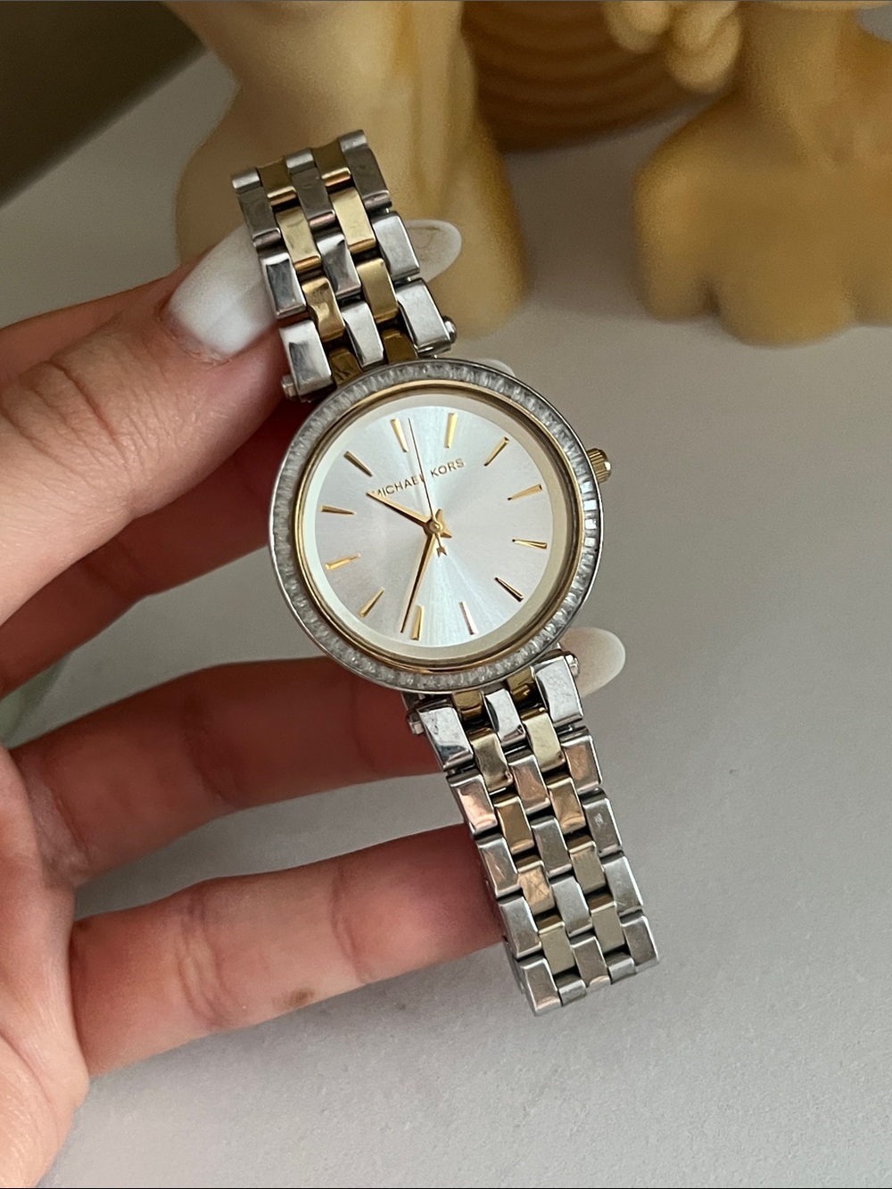 Michael Kors Two-Tone Silver and Gold Link Bracelet Watch